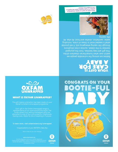 Congratulations on your BOOTIEFUL Baby Boy – Oxfam Ireland Uwrapped